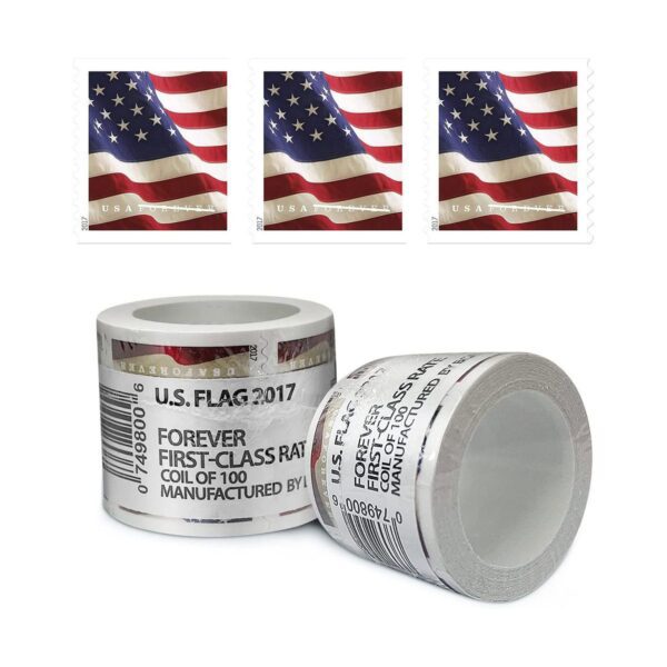 Highly Recommended: $169 for 10 Rolls(1000pcs) - 2017/2018/2019/2022 Flag - Image 2