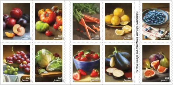Fruits & Vegetables Stamps - Image 2